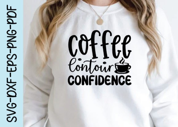 Coffee Contour Confidence Graphics for Crafts