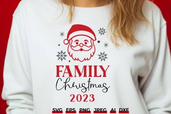 Family Christmas 2023 Funny Santa SVG: A Festive Graphic for Crafts and Branding