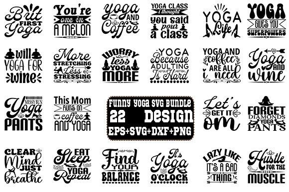 Fun Yoga Graphics for Creative Publishers