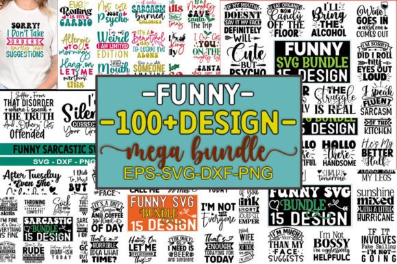 Funny Mega SVG Design Bundle Graphics for Crafts