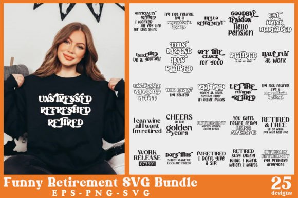 Funny Retirement Graphics for Crafts