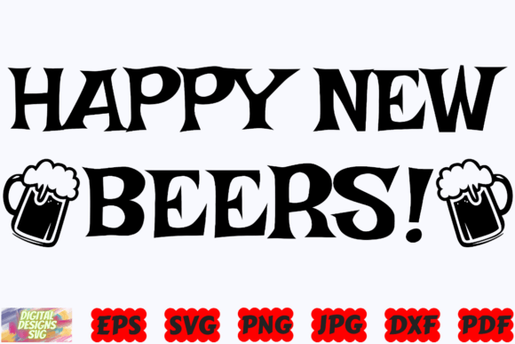 Happy New Beers SVG for Festive Branding