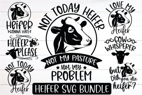 Heifer Svg Bundle for Embroidery Projects
