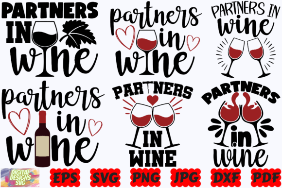 Partners in Wine SVG Graphics for Crafts