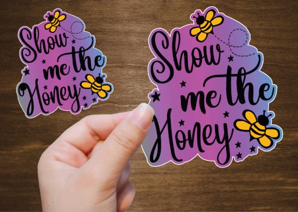 Show Me the Honey Gradient Color Sticker