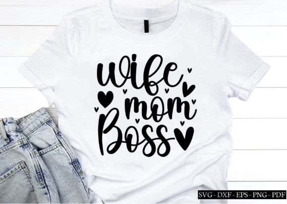 Wife Mom Boss Graphics for Local Business Branding